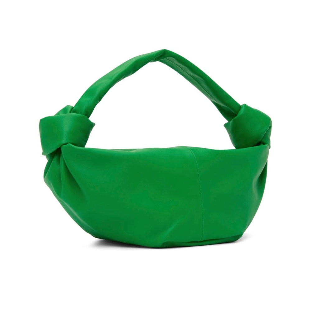 Like New! Bottega Veneta Green Double Knot Top Handle Bag